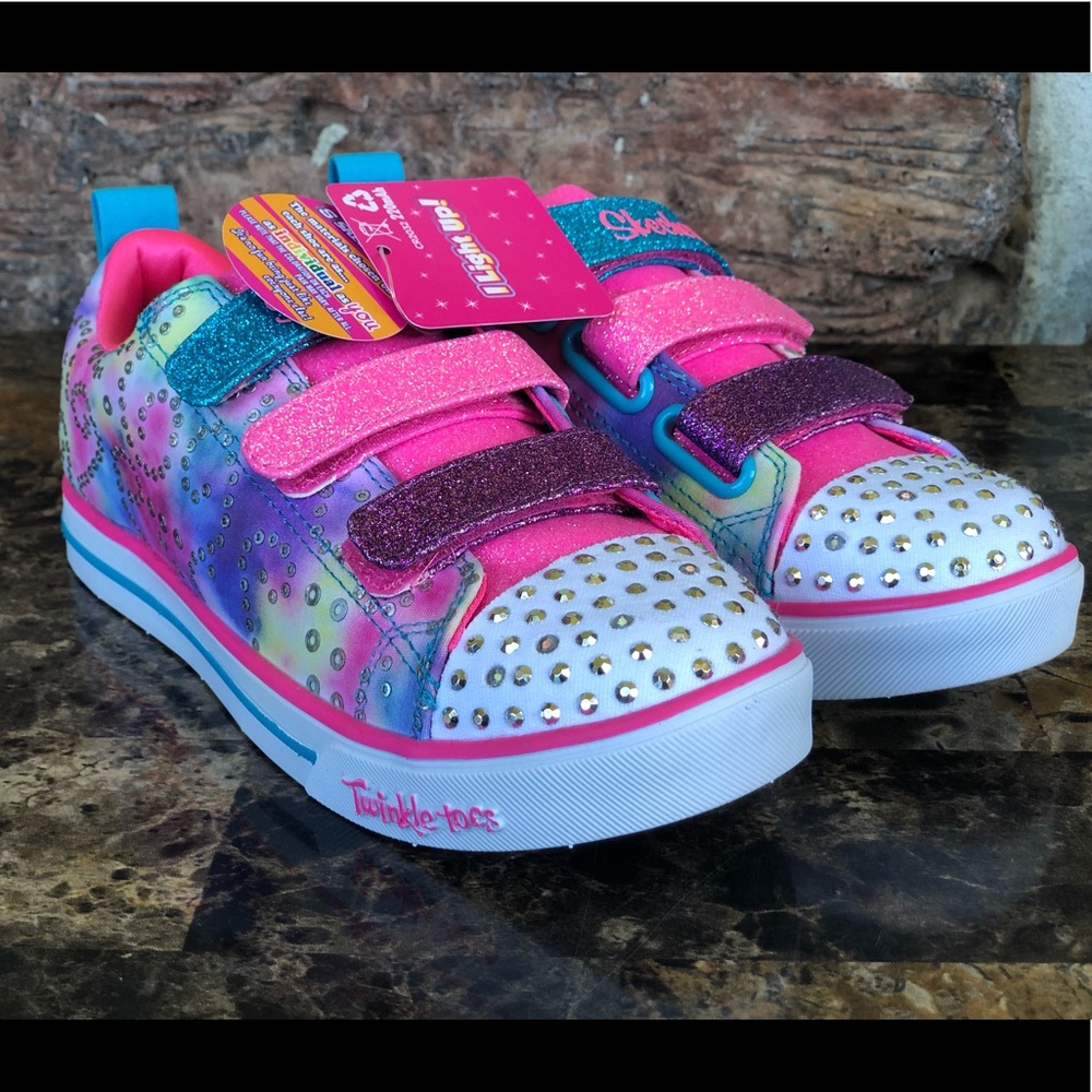 Skechers winkle Toes Rainbow Brights Casual Sneake - Picture 5 of 13